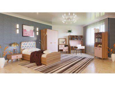 Детско модулно обзавеждане КОЛИБРИ (марино/розово)